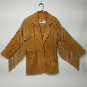 Vintage Niki Womens Motorcyce Jacket Suede Leather